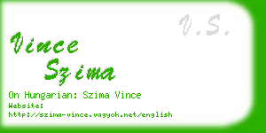 vince szima business card